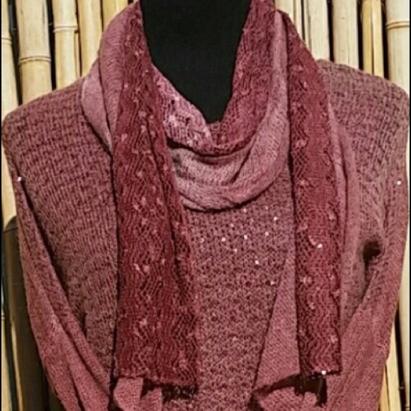 NEW SEDUZIONE Pink Mauve Silk Skirted Sweater Set - Picture 2 of 5